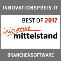Innovation Award IT of the Initiative Mittelstand: Best of 2017 for TDM in the category industry software.