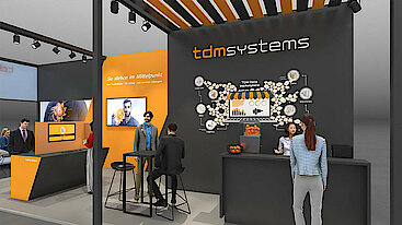 TDM Systems booth at the EMO 2023, view 3