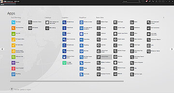 TDM Global Line, verfügbare Apps (Screenshot)