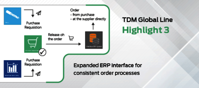 Expanded ERP interface for consistent order processes