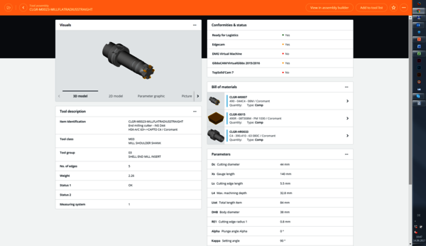  Tool assembly in TDM Cloud Line – quick and intuitive.