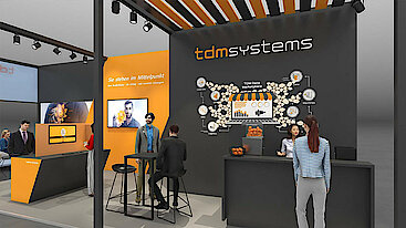 TDM Systems Messestand bei der EMO 2023, Ansicht 3