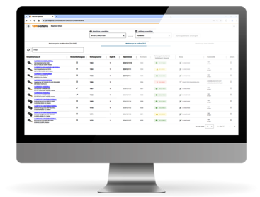 Softwaremaske TDM Machine Web Client.