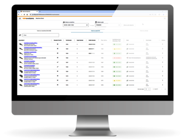Software screen TDM Machine Web Client.
