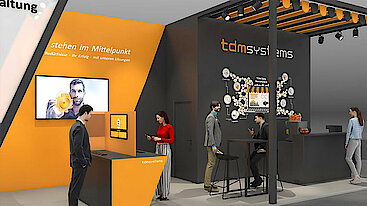 TDM Systems Messestand bei der EMO 2023, Ansicht 2