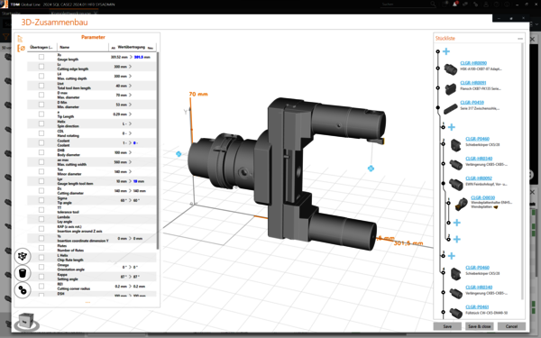 3D-tool assembly in TDM Global Line.