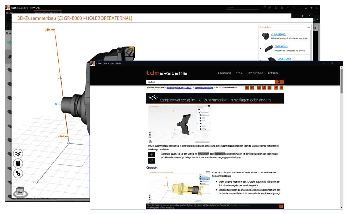 Online-Hilfe in TDM Global Line