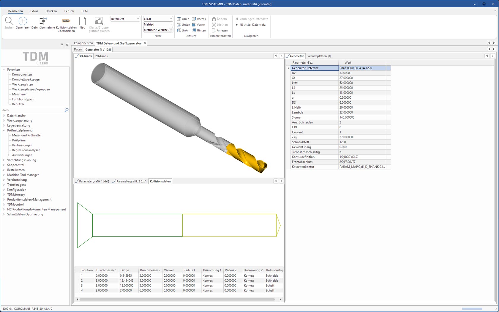 TDM Kollisionsdaten Generator 3D Werkzeug