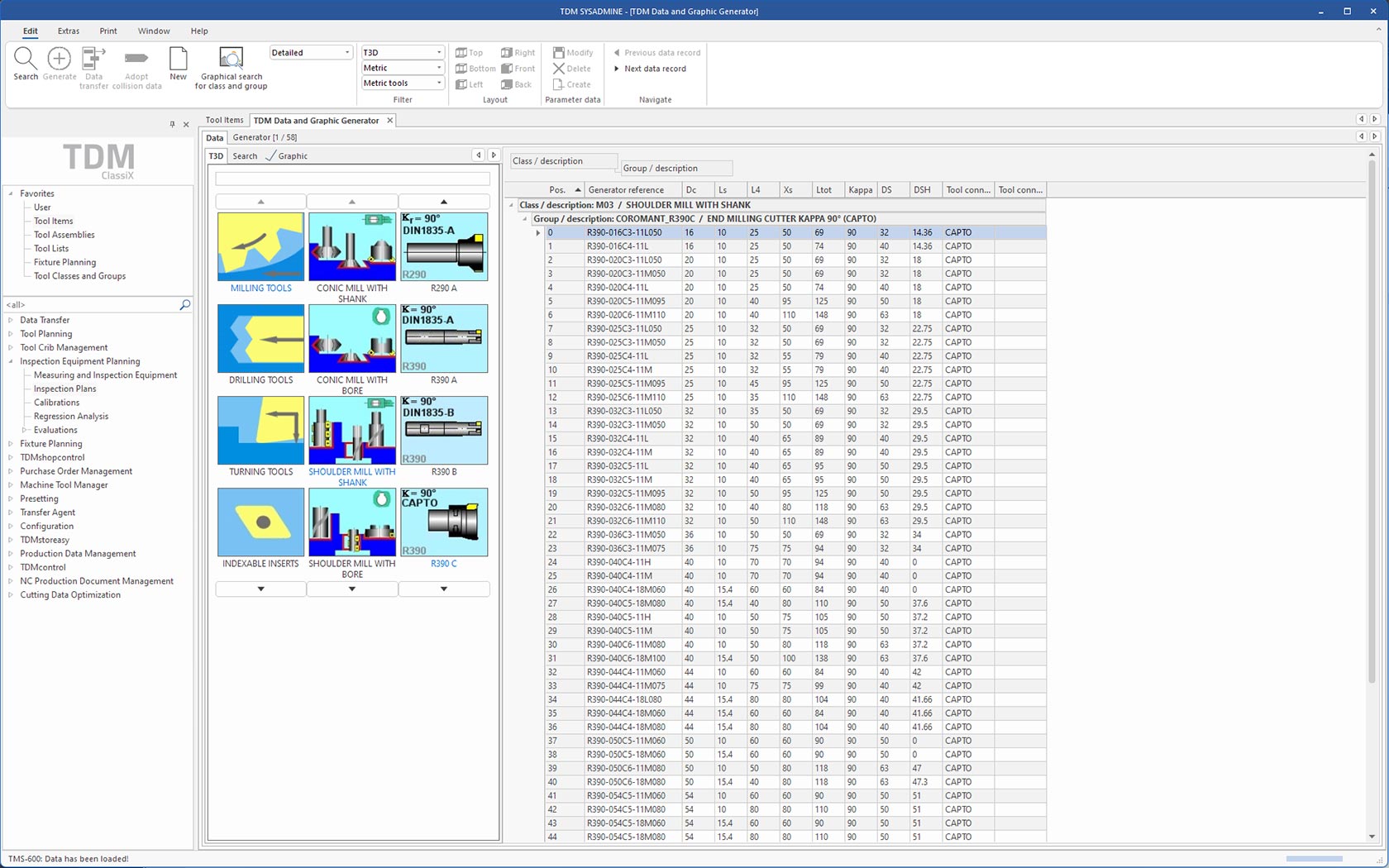 Digital shop floor management with the TDM graphical search.