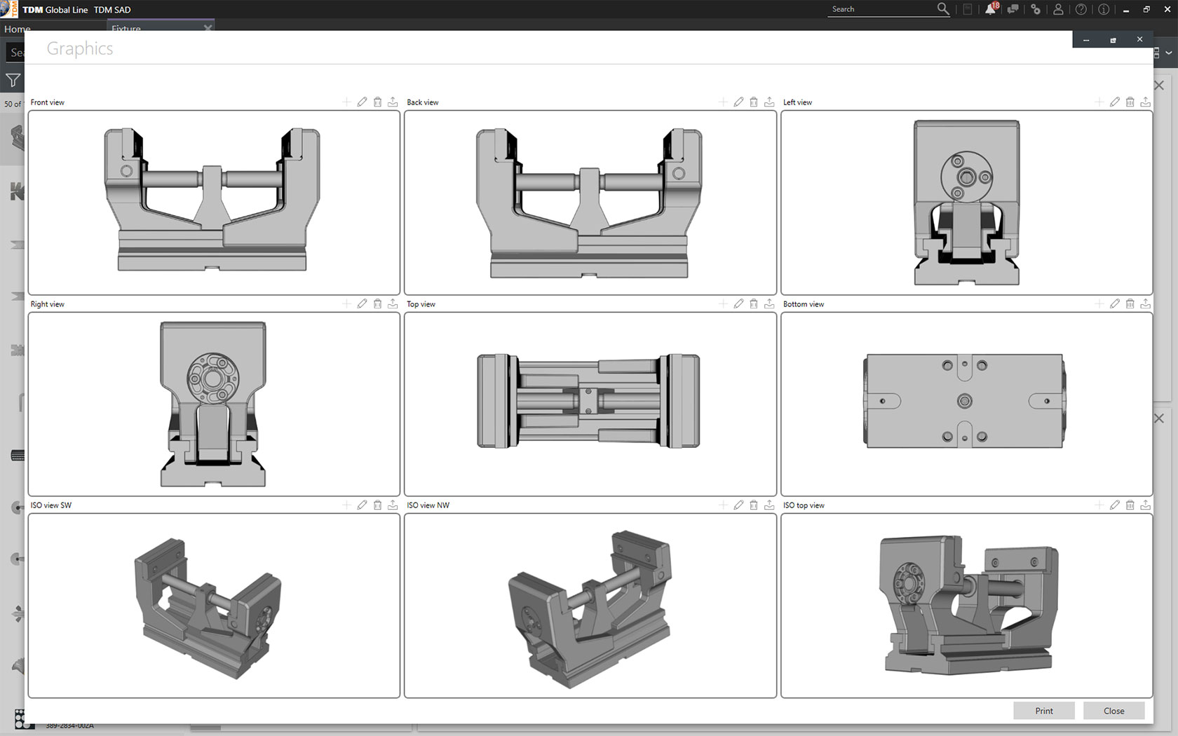 Dati anagrafici di un'attrezzatura - viste di modelli 3D
