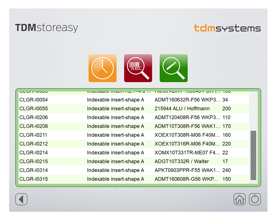 Optimize tool cabinet management with search in TDMstoreasy.